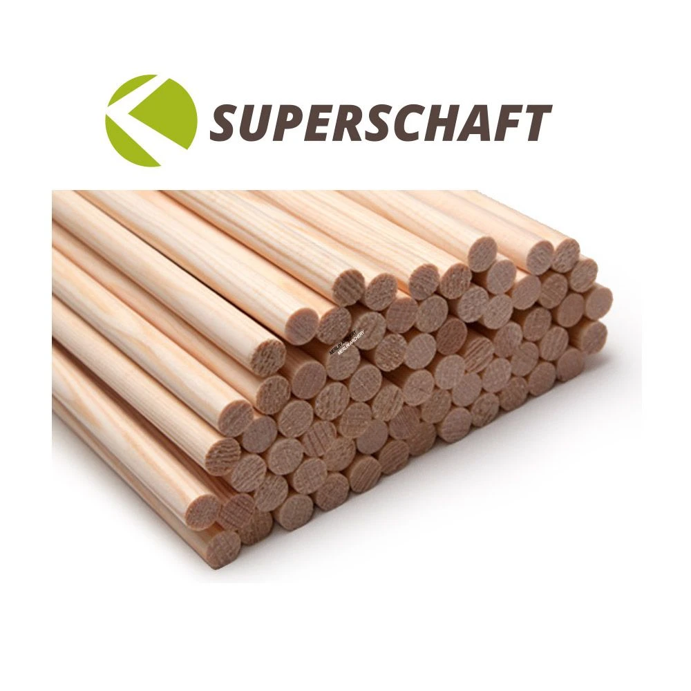 Superschaft Spruce Tapered Arrow Shafts - 11/32 To 9/32 - Weight Matched 1 Superschaft Spruce Tapered Arrow Shafts - 11/32 To 9/32 - Weight Matched