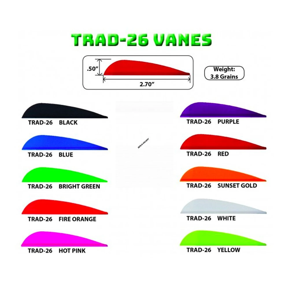 AAE Arizona Trad-26 Vanes - 2.7" 1 AAE Arizona Trad-26 Vanes - 2.7"