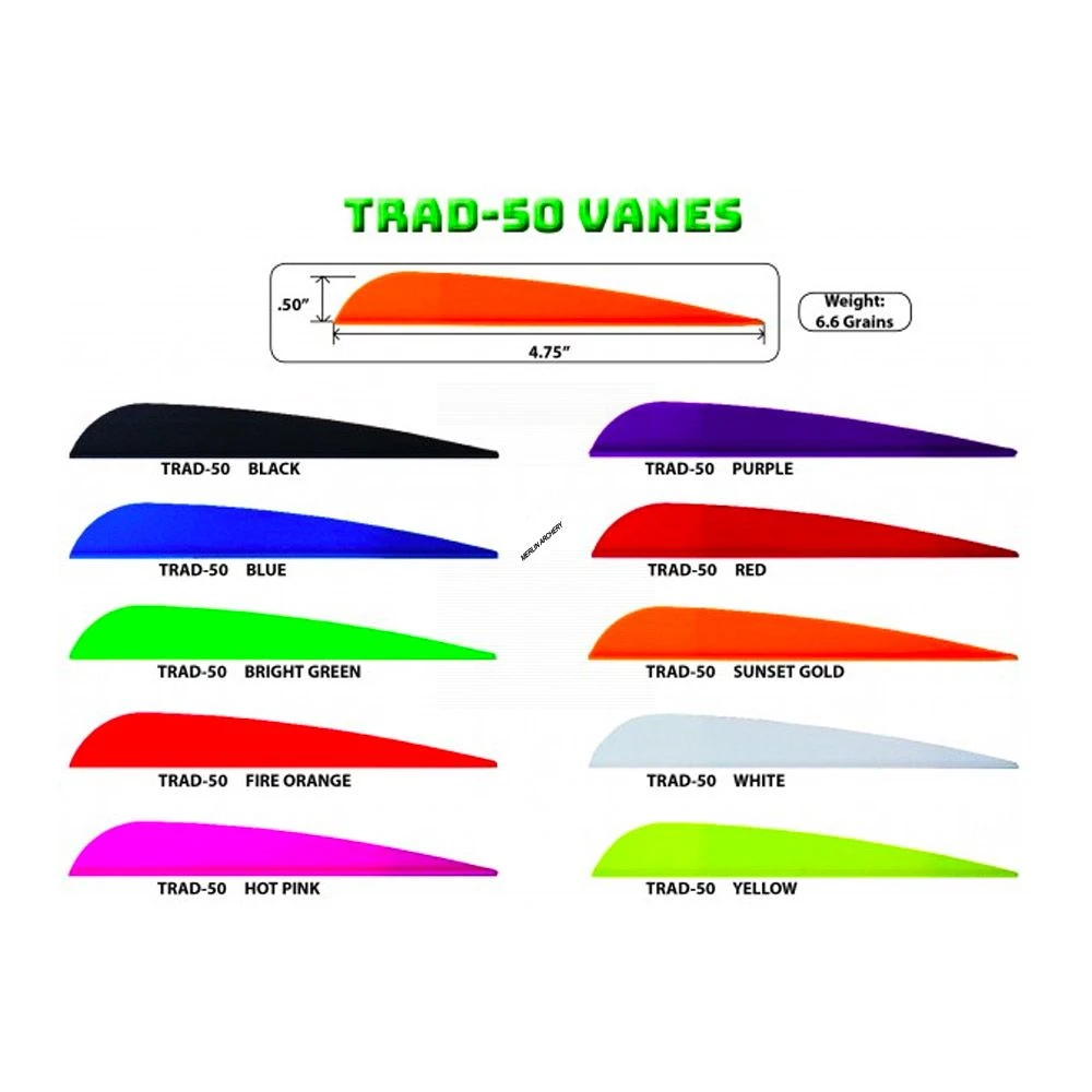 AAE Arizona Trad-50 Vanes - 4.75" 1 AAE Arizona Trad-50 Vanes - 4.75"